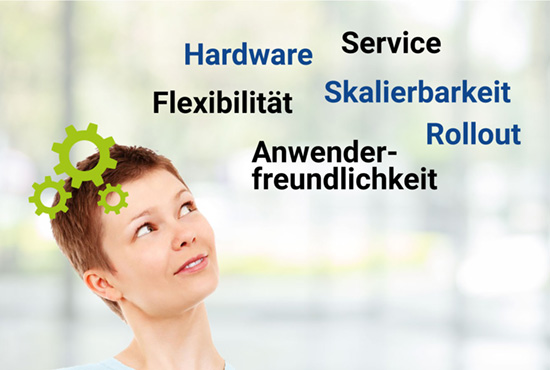 Anwenderfreundlichkeit, Flexibilität, Service