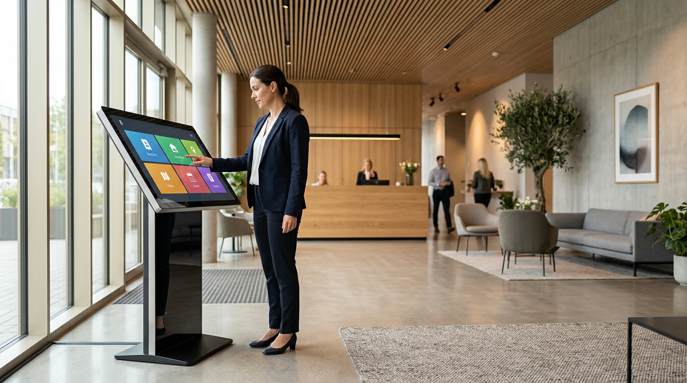 Interaktives Menü auf einem Touchdisplay